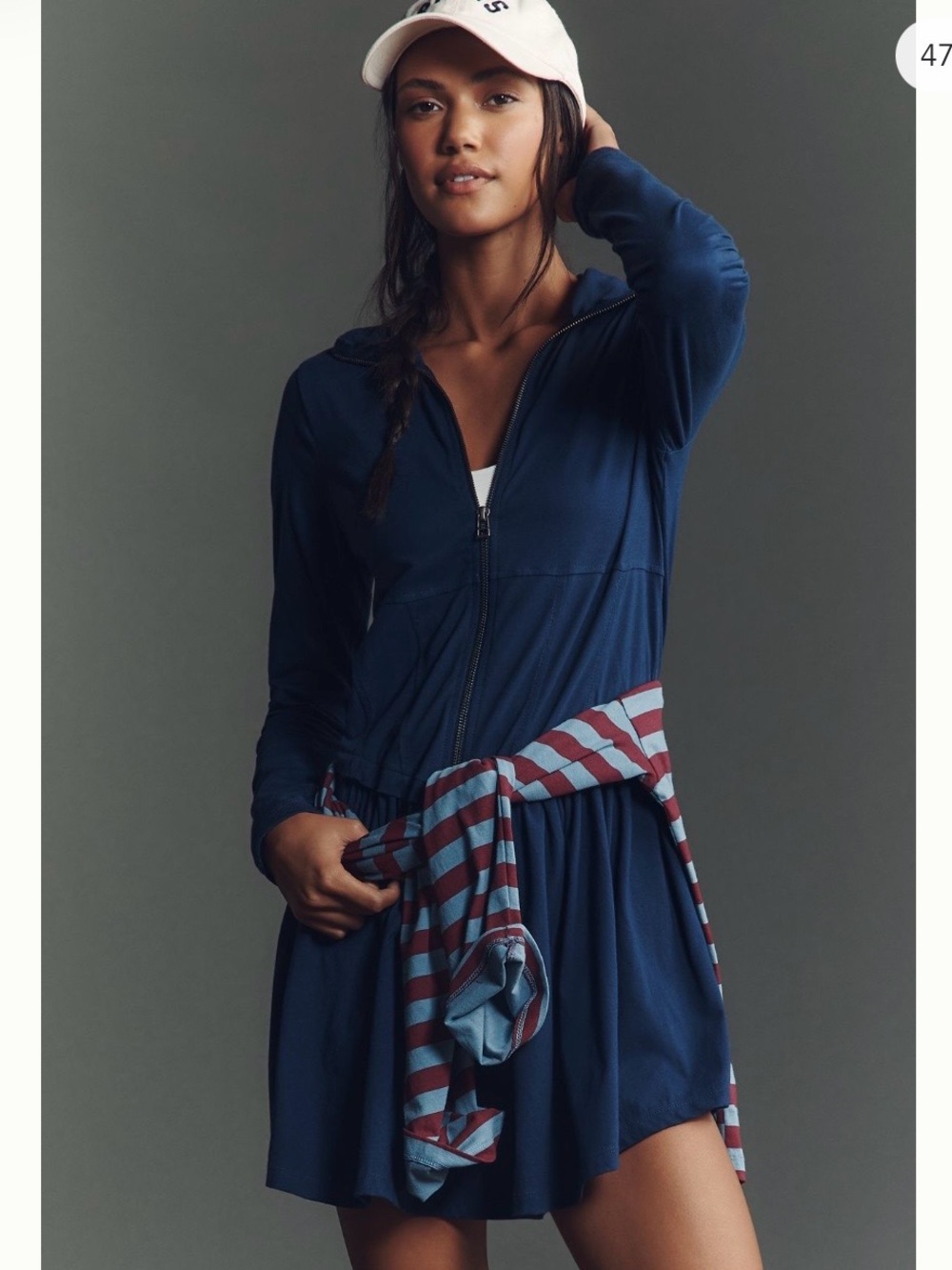 NWT Anthropologie active long sleeve dress Blue XXS